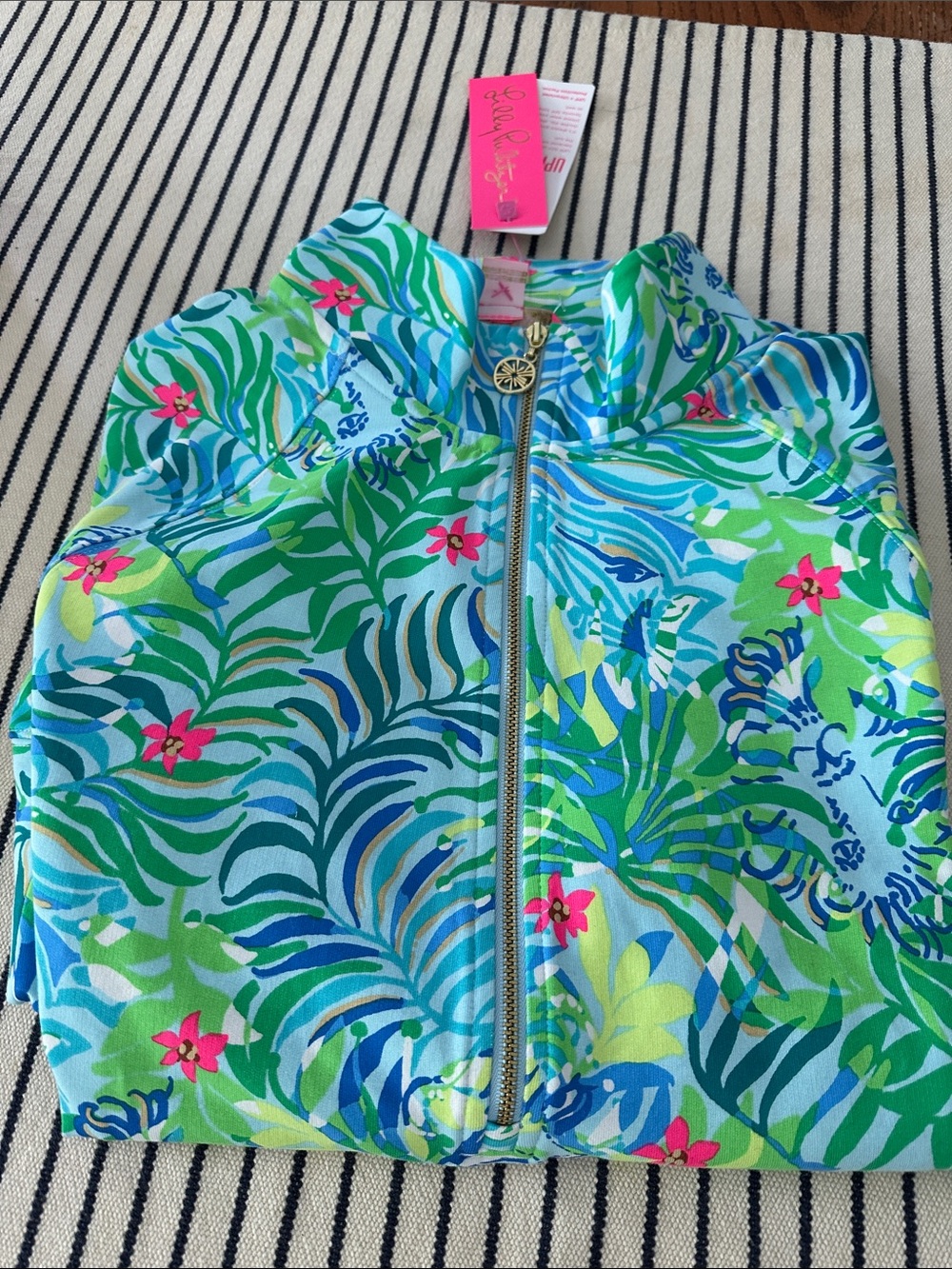 Lilly Pulitzer Multi Blue Green Floral Skipper popover